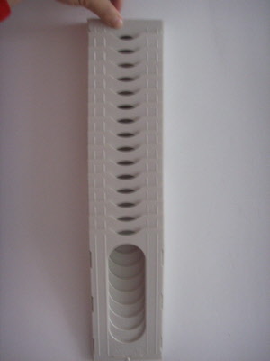 20 possition plastic expandable clock card rack