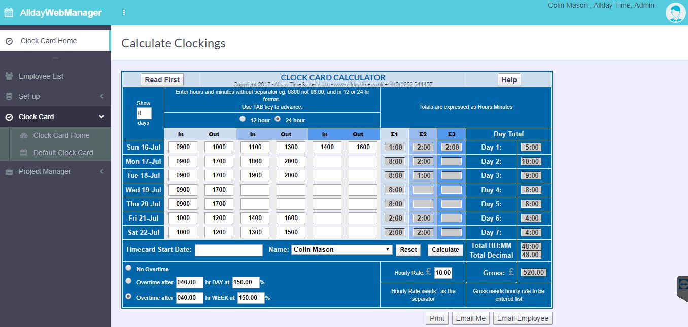Web-Clock-card – Allday Time Systems