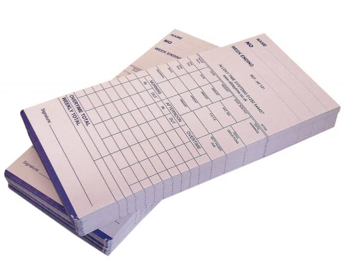 Eco Blue Weekly Time Recorder Clock Cards (1,000 per box) - Image 3