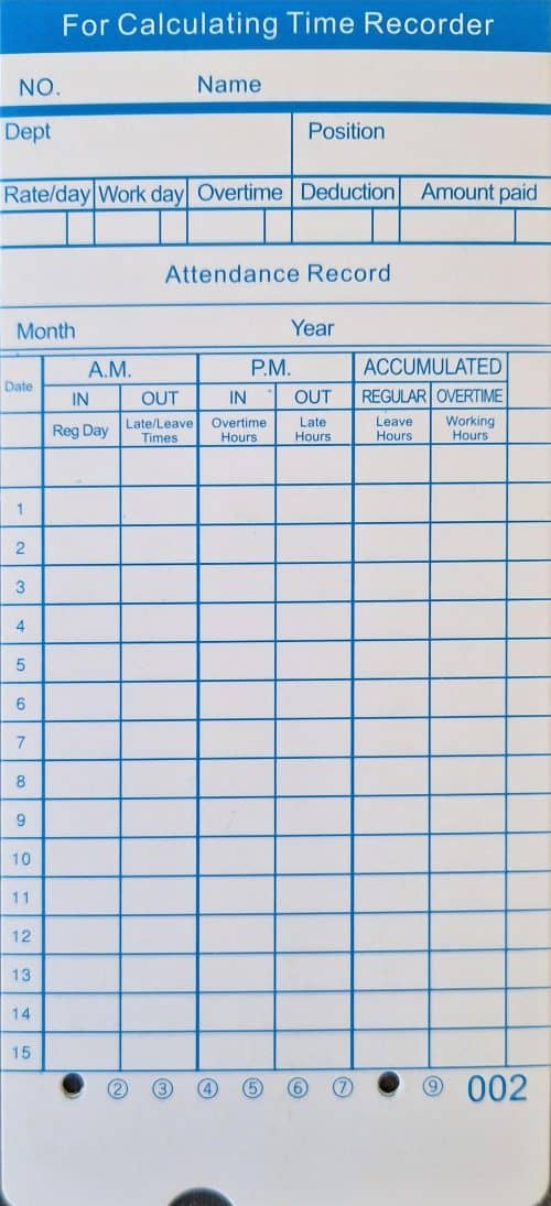 AD595 Calculating Clock Cards