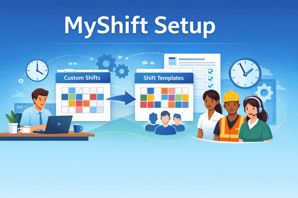Myshift Self service setup for employee shifts