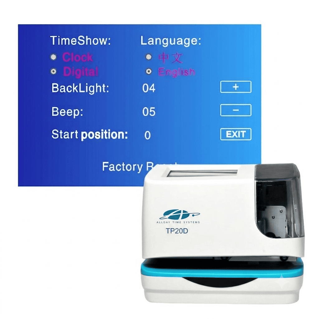 TP20D Electronic Time and Date Stamp Machine - Image 3
